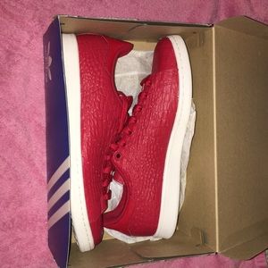 Red Adidas shoes